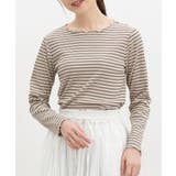 ベージュ×クロ | トップス カットソー 長袖 | Honeys