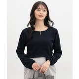 ネイビー | トップス カットソー 長袖 | Honeys