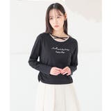 ブラック | トップス カットソー 長袖 | Honeys