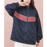ネイビー | トップス スウェット 長袖 | Honeys