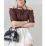 ブラウン | トップス カットソー 半袖 | Honeys