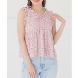 ピンク花柄 | トップス カットソー ノースリーブ | Honeys