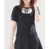 ブラック | トップス カットソー 半袖 | Honeys