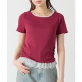レッド | トップス カットソー 半袖 | Honeys
