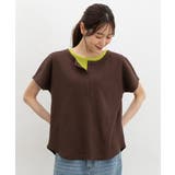 ブラウン | トップス カットソー 半袖 | Honeys