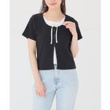 ブラック | トップス カットソー 半袖 | Honeys