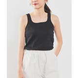 ブラック | トップス タンクトップ ストレッチ | Honeys