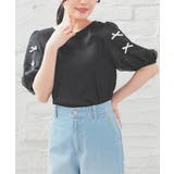 ブラック | トップス カットソー 半袖 | Honeys