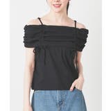 ブラック | トップス カットソー 半袖 | Honeys