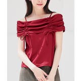 レッド | トップス カットソー 半袖 | Honeys