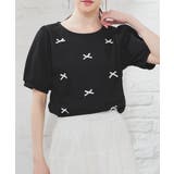 ブラック | トップス カットソー 半袖 | Honeys
