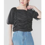 ブラック | トップス カットソー 半袖 | Honeys