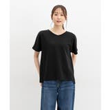 ブラック | トップス カットソー 半袖 | Honeys