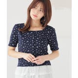 コン花柄 | トップス カーディガン 半袖 | Honeys