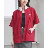 レッド | トップス スウェット 半袖 | Honeys