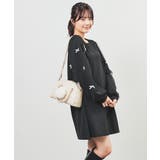 ブラック | ワンピース 長袖 ミニ丈 | Honeys