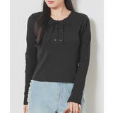 ブラック | トップス カットソー 長袖 | Honeys