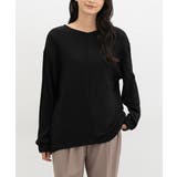 ブラック | トップス カットソー 長袖 | Honeys