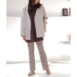 パンツ プリーツパンツ ヒョウ柄 | Honeys | 詳細画像3