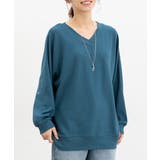 ブルーグリーン | トップス カットソー 長袖 | Honeys