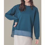 ブルーグリーン | トップス カットソー 長袖 | Honeys