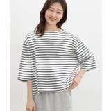 トップス Tシャツ ７分袖Tシャツ | Honeys | 詳細画像4 