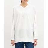 アイボリー | トップス カットソー 長袖 | Honeys