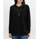 ブラック | トップス カットソー 長袖 | Honeys