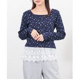 コン花柄 | トップス カーディガン 長袖 | Honeys