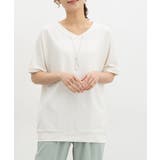 アイボリー | トップス カットソー 半袖 | Honeys