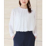 オフ水玉 | トップス ブラウス 長袖 | Honeys