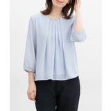 サックス×オフ | トップス ブラウス オフィス | Honeys