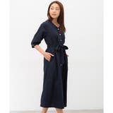 【ハニーズ】ワンピース ロング丈 6分袖 | Honeys | 詳細画像3 