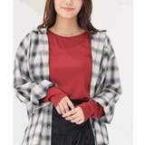レッド | トップス カットソー 長袖 | Honeys