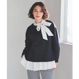 ネイビー | トップス スウェット 長袖 | Honeys