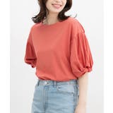 オレンジピンク | 【ハニーズ】トップス カットソー ボリューム袖トップス | Honeys