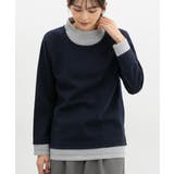 ネイビー | トップス カットソー 長袖 | Honeys