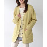 イエロー | 【ハニーズ】トップス カーディガン 裏毛 | Honeys