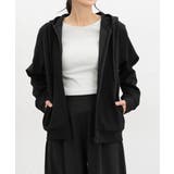 ブラック | トップス パーカー ジップパーカー | Honeys