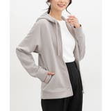 グレー | トップス パーカー ジップパーカー | Honeys