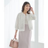 トップス カーディガン フラワー刺繍 | Honeys | 詳細画像3 