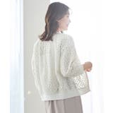 トップス カーディガン フラワー刺繍 | Honeys | 詳細画像4 