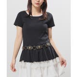 ブラック | トップス カットソー 半袖 | Honeys