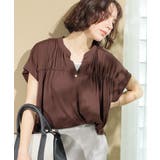 ブラウン | トップス カットソー 半袖 | Honeys