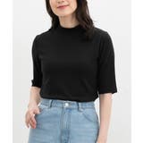 ブラック | トップス カットソー 接触冷感 | Honeys