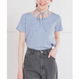 サックス | 【ハニーズ】トップス カットソー 半袖 | Honeys