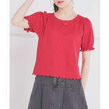 レッド | トップス カットソー 半袖 | Honeys