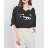 ブラック | トップス カットソー 半袖 | Honeys