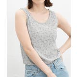 杢グレー花柄 | トップス タンクトップ UVカット | Honeys