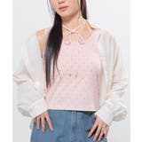 ピンク水玉 | トップス タンクトップ カップ付き | Honeys